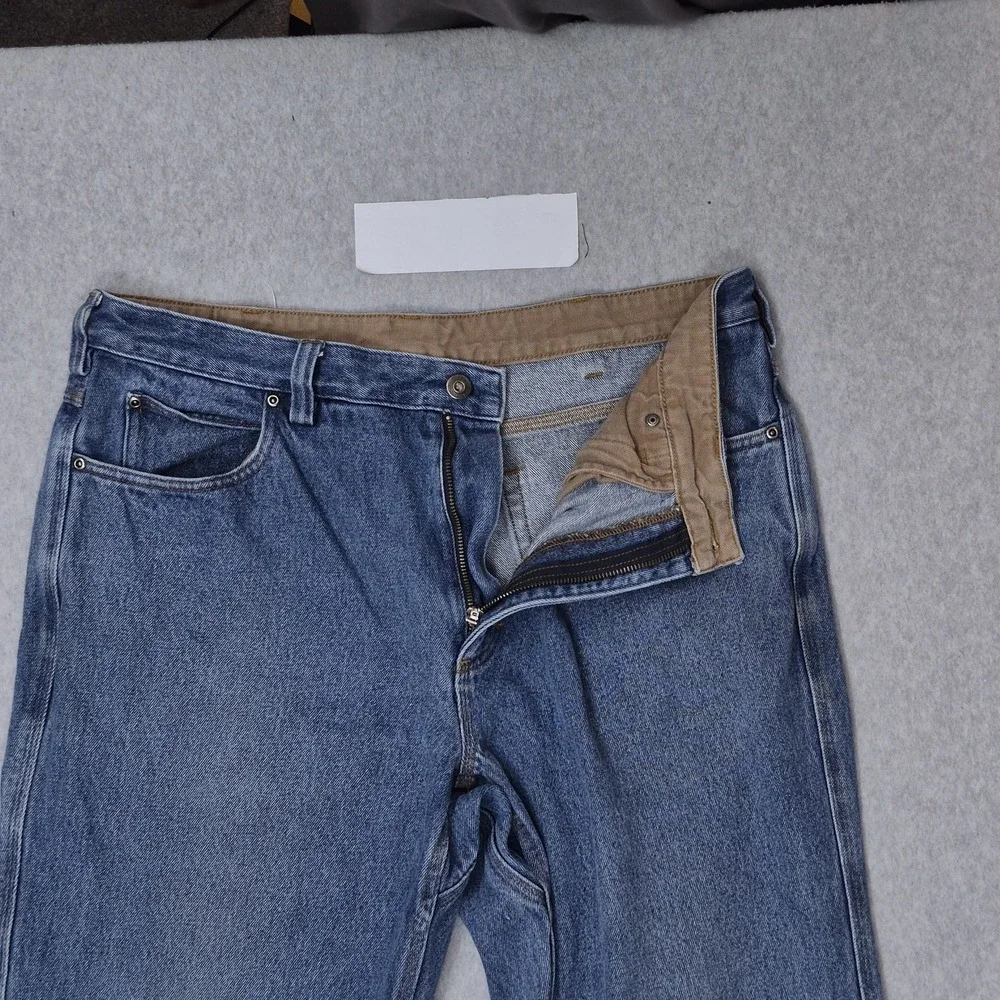 Duluth Trading Co Men Jeans 37X36 Blue Denim Ballroom Relaxed 34